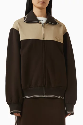 Zip Sweatshirt in Cotton