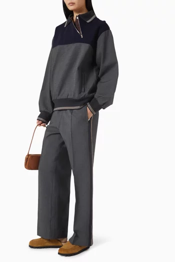 Straight-fit Pants in Stitch-knit