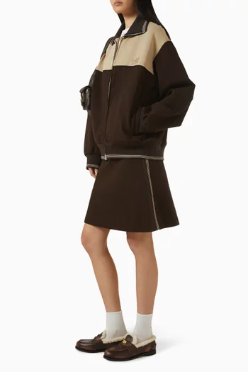 Fabric Stitch Knit Skirt