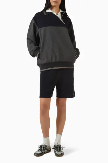 Zip Sweatshirt in Cotton