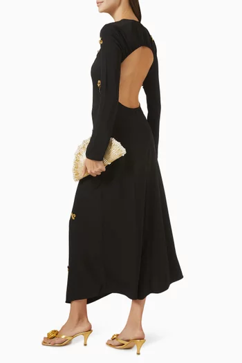 Raial Cut-out Dress in Jersey