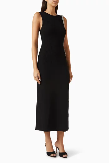 Rijao Embellished Dress in Viscose Blend