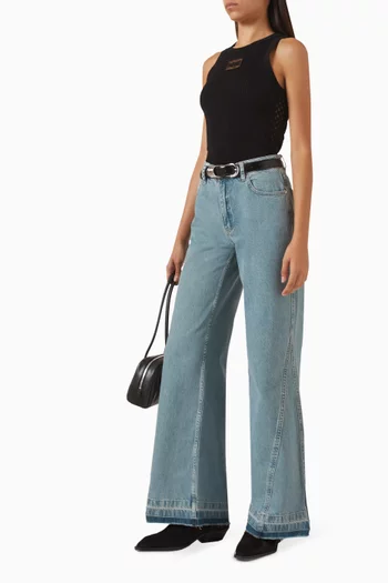 بلوزة مودو بلا أكمام منسوجة