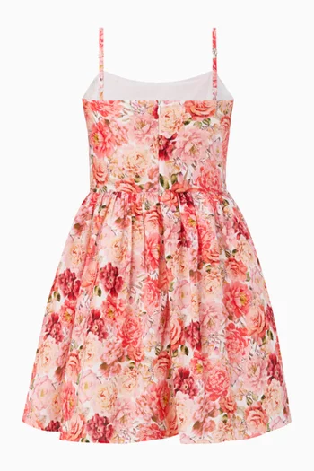 فستان أميليا قصير حرير وكتان