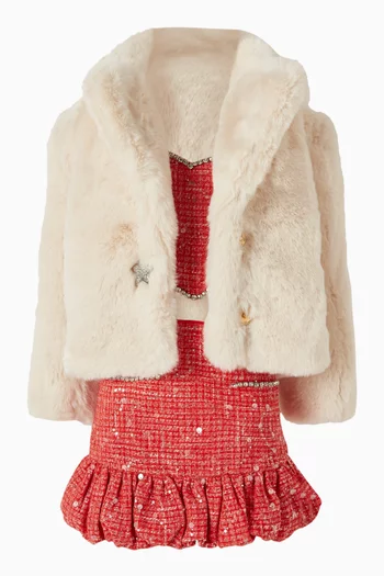 Odelia Heart-Shaped Top in Tweed