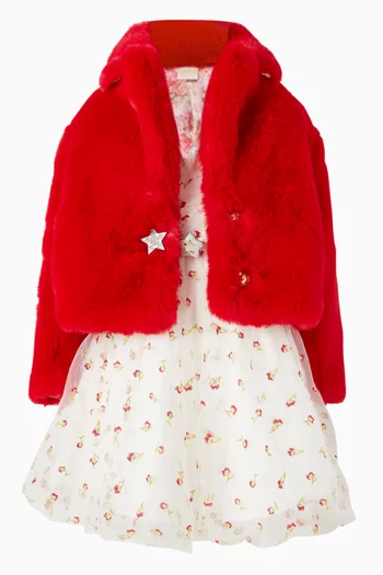 فستان سيينا قصير بنقشة زهور 