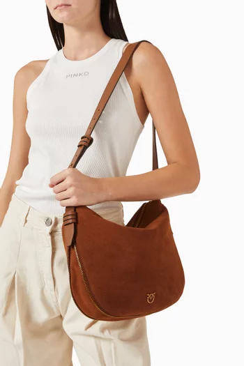 حقيبة هوبو متوسطة بتصميم شمواه