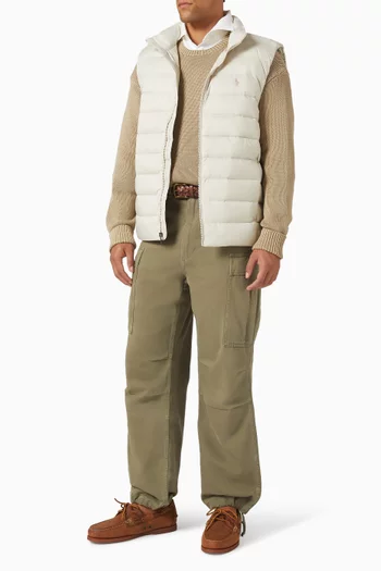 بنطال جينز بجيوب كارغو وزر