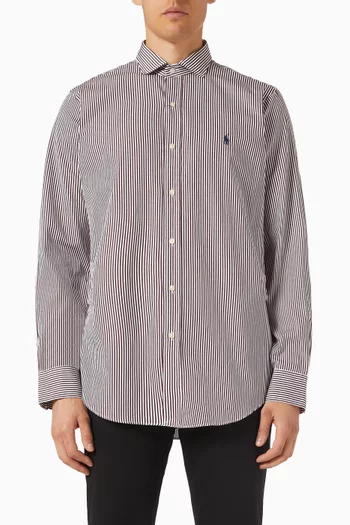 قميص مخطط قطن بوبلين