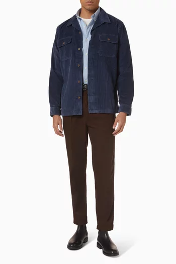 Prepster Pleated Pants in Corduroy