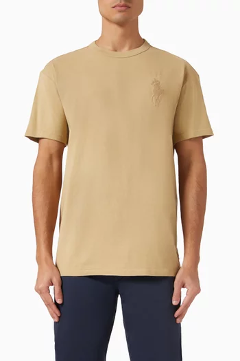 تي شيرت بتطريز شعار لاعب بولو على الحصان