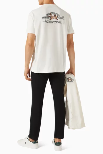 تي شيرت مزين بتطريزات قطن