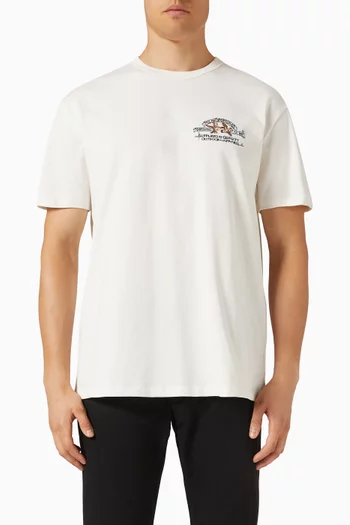 تي شيرت مزين بتطريزات قطن