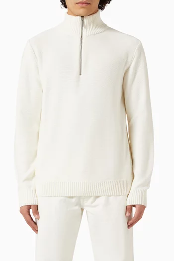 سترة بسحّاب قصير قطن عضوي