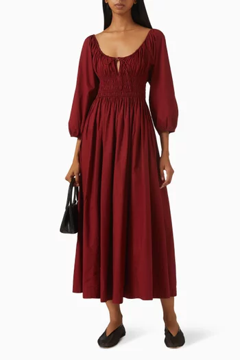 فستان كوينتيسا متوسط الطول قطن عضوي