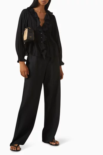 بلوزة هاردي كشكش قطن عضوي