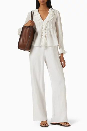 بلوزة هاردي كشكش قطن عضوي