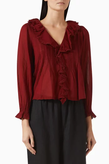 بلوزة هاردي بأشرطة دانتيل قطن عضوي