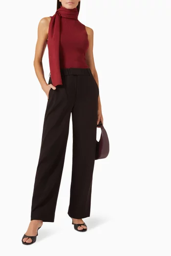 Canal Scarf Knit Top  in Merino Wool