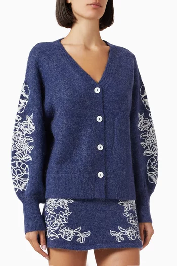 Agnes Knit Cardigan in Mohair Blend