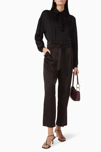 بلوزة بأزرار مزيج فيسكوز