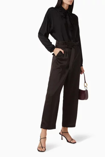 بنطال برباط مزيج فيسكوز