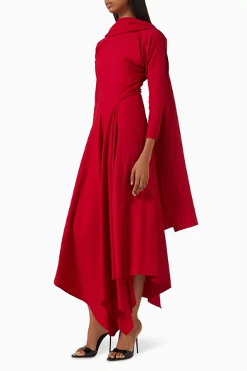 Irena Handkerchief-hem Shawl Dress
