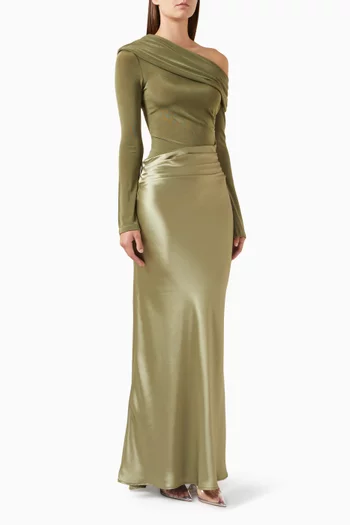 فستان سهرة إليان بتصميم غير متماثل