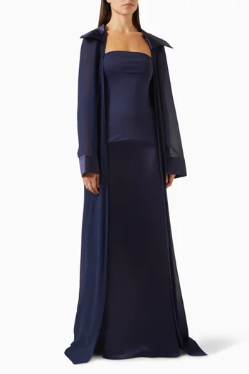 طقم فستان وجاكيت أميرة نسيج جيرسيه