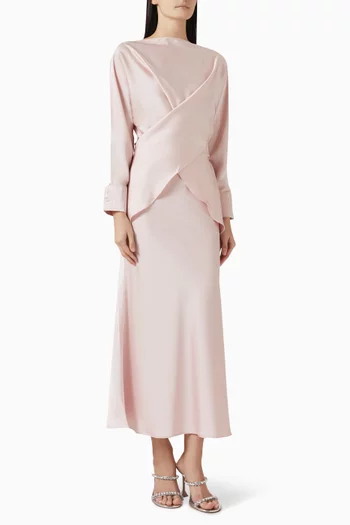 Tessa Top & Skirt Set in Satin