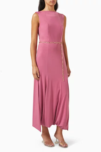 فستان طويل بحزام