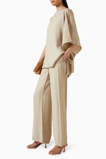 بلوزة بكتف مكشوف مزيج مودال