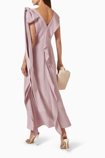 فستان طويل برباط