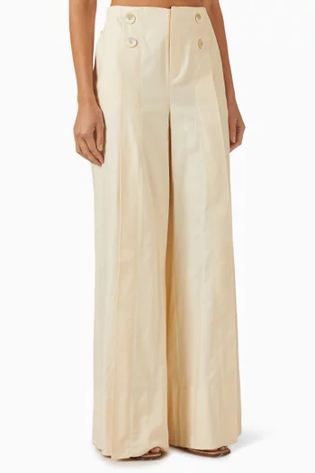 Wide-leg Pants in Cotton