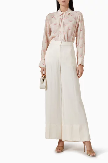 High-waisted Pants in Rayon