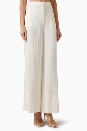 High-waisted Pants in Rayon