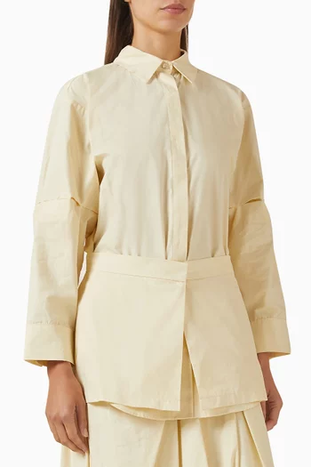 قميص بطبقة بتصميم ملفوف قطن