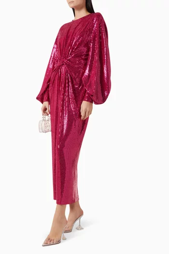 Dana Knot Sequin-embellished Dress