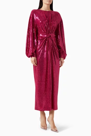 Dana Knot Sequin-embellished Dress