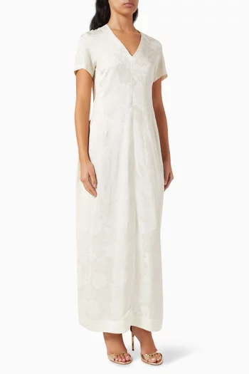 Drape Dress in Silk-linen