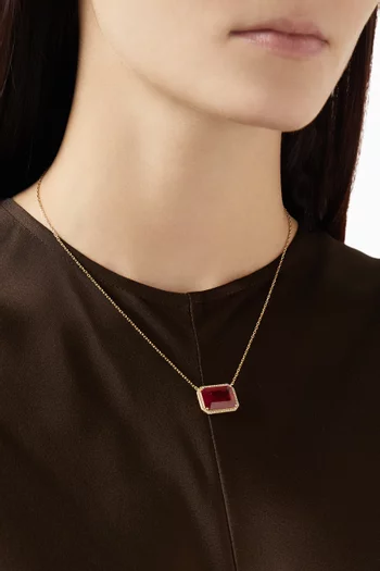 Ruby & Diamond Necklace in 18kt Gold