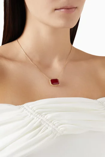 Ruby & Diamond Necklace in 18kt Gold