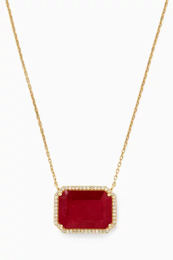 Ruby & Diamond Necklace in 18kt Gold