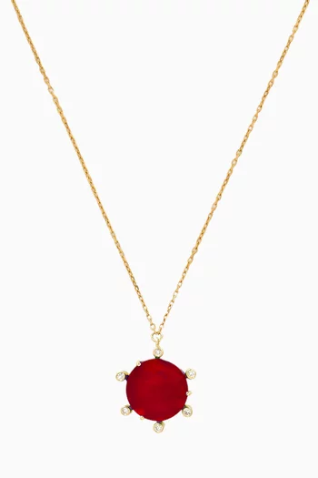Ruby & Diamond Necklace in 18kt Gold