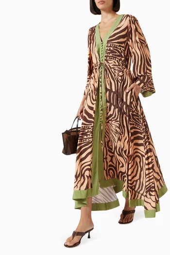Zebra Kaftan in Rayon