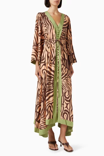 Zebra Kaftan in Rayon