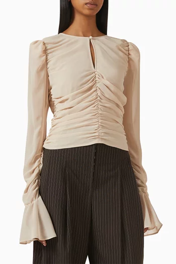 Ruched Top in Chiffon