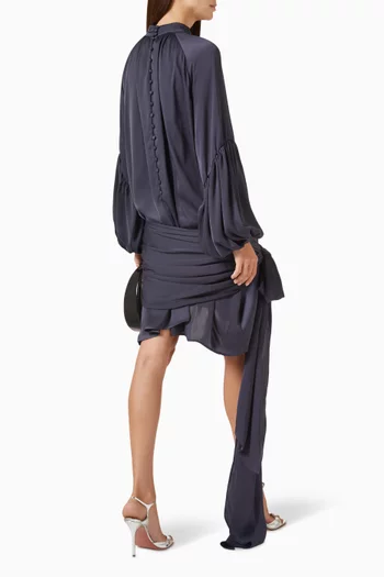 Strap-tie Dress in Satin