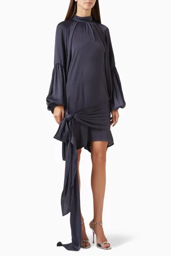 Strap-tie Dress in Satin