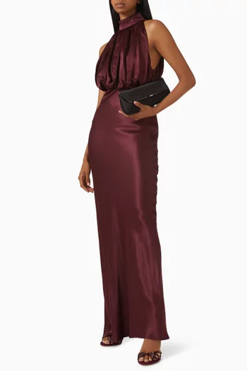 Halterneck Dress in Organic Silk